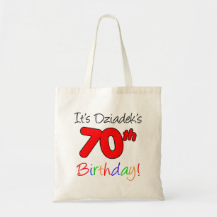 Bolsa Tote Saco de Aniversário do 70 Milestone do Dziadek