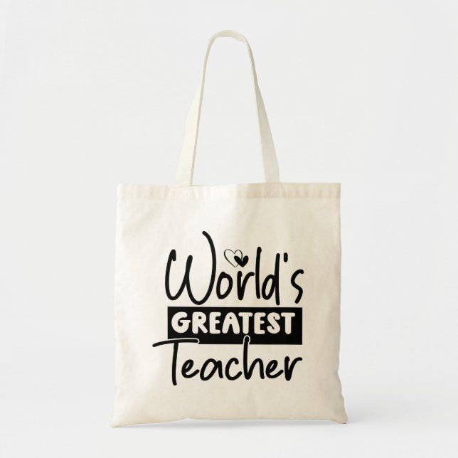 Bolsa Tote Saco de Apreciação de Professores do Mundo (Frente)