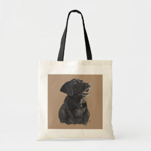 Bolsa Tote Saco de Arte de Cão Preto