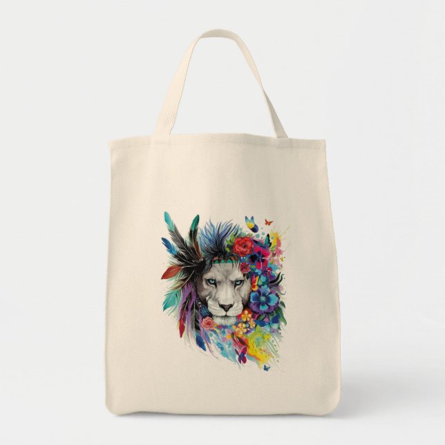 Bolsa Tote Saco de Arte Lion (Frente)