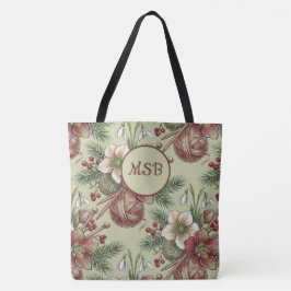 Bolsa Tote Saco de Artesanato de Tricô de Natal