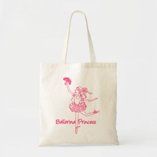 Bolsa Tote Saco de balé rosa da menina Ballerina