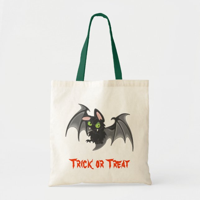 Bolsa Tote Saco de Bat Cute do Halloween (Frente)