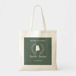 Bolsa Tote Saco de Bem-vindo para Casamento em Alabama