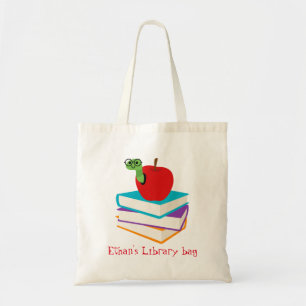 Bolsa Tote Saco de biblioteca de culinária fofo para o nome 