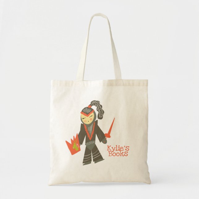 Bolsa Tote Saco de Biblioteca de Desenhos Infantís do Cavalei (Frente)