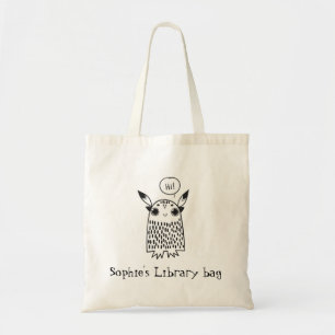 Bolsa Tote Saco de biblioteca de monstros bonitos