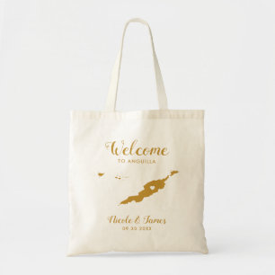 Bolsa Tote Saco de Boas-vindas de Anguilla, Dourado