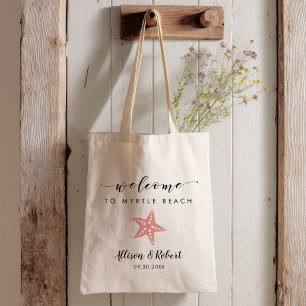 Bolsa Tote Saco de Boas-Vindas de Casamento de Estrela-do-Mar