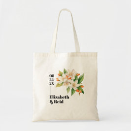Bolsa Tote Saco de Boas-vindas de Casamento Flor de Laranjeir