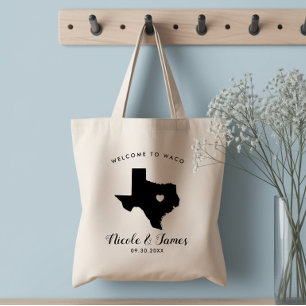 Bolsa Tote Saco de Boas-vindas de Casamento no Texas para Hós