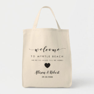 Bolsa Tote Saco de Boas-Vindas do Casamento com Itinerário Tr