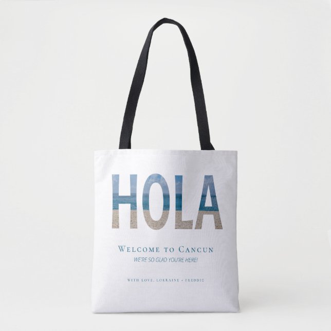 Bolsa Tote Saco de Boas-vindas do Casamento de Destino do Méx (Frente)