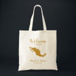 Bolsa Tote Saco de Boas-vindas do Destino do México,<br><div class="desc">Saco de presentes de boas-vindas para convidados fora da cidade para o seu casamento,  apresentando a imagem do México,  com coração que você pode colocar no local exato. Preencha a bolsa com seus doces favoritos.</div>