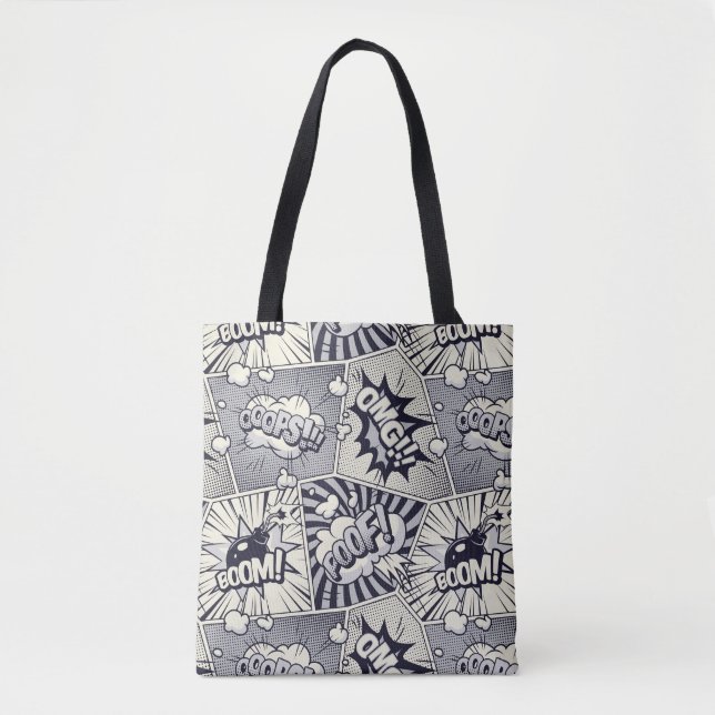 Bolsa Tote Saco de Bolha de Fala de Quadrinhos (Frente)