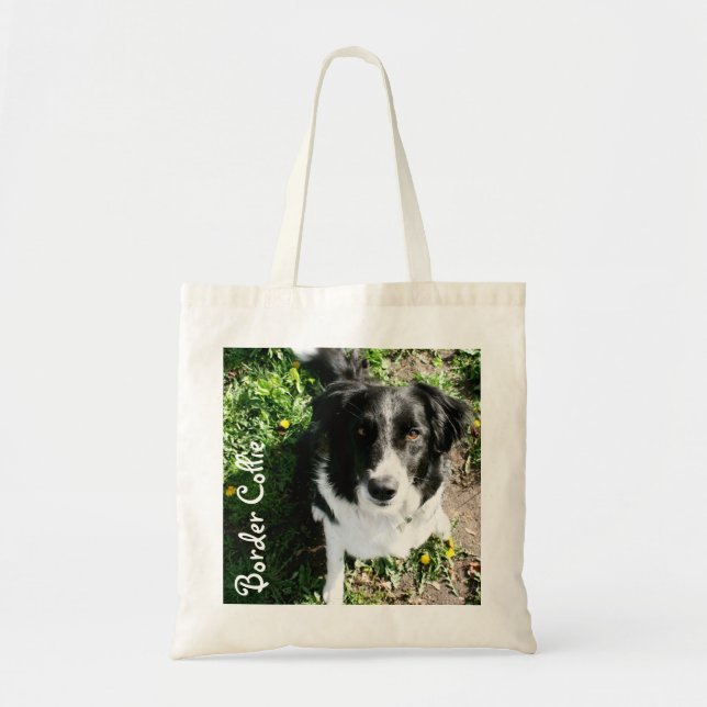 Bolsa Tote Saco de border collie (Frente)