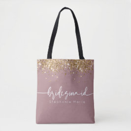 Bolsa Tote Saco de bridesmaid do guião do nome personalizado 