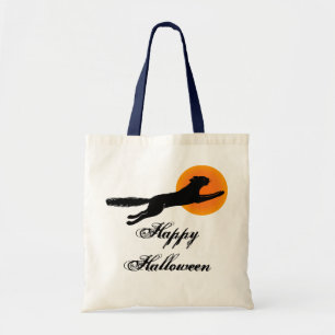 Bolsa Tote Saco de Brinquedo Preto Feliz Halloween
