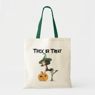 Bolsa Tote Saco de Bruxa Bonita do Halloween