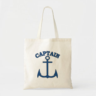 Bolsa Tote Saco de Canvas de âncora azul do Capitão