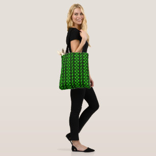 Bolsa Tote Saco de cãozinho em Verde limão e preto