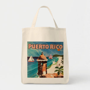Bolsa Tote Saco de cartaz de viagem de Porto Rico