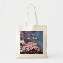 saco de casamento com flores de cerejeira rosa