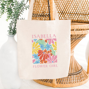 Bolsa Tote Saco de Casamento Floral Retro - Menina De Flor Pe