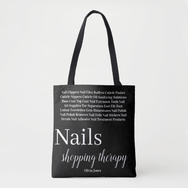 Bolsa Tote Saco de Compras Acessórios de Cuidado com as Unhas (Frente)
