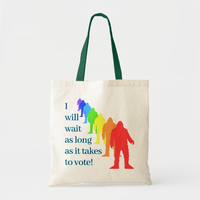 Bolsa Tote Saco de Compras Bigfoot Vota (Frente)