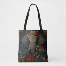 Saco de Compras Botânico Elefante & Papagaio Vinta