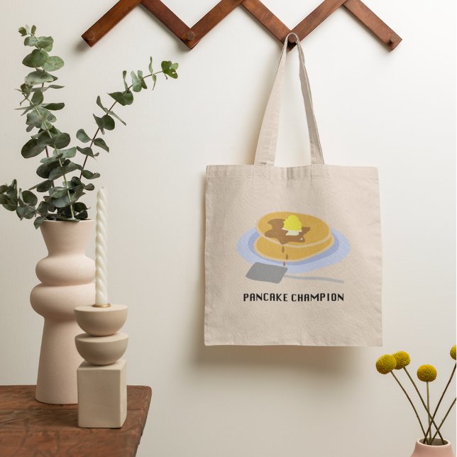 Bolsa Tote Saco de Compras Campeão de Panqueca (Criador carregado)