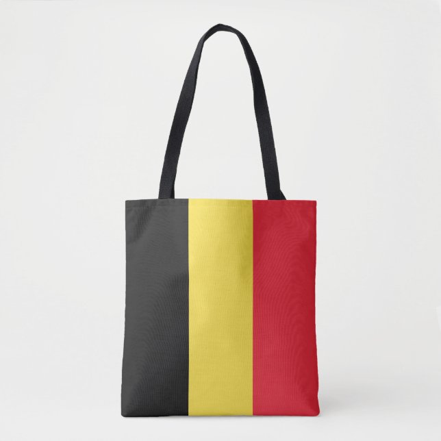 Bolsa Tote Saco de Compras com a Bandeira Patriótica da Bélgi (Frente)