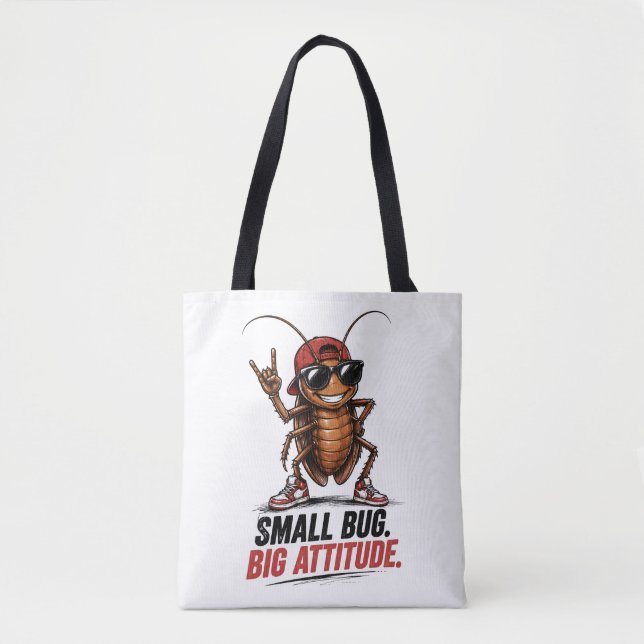 Bolsa Tote Saco de Compras com Barata de Desenho Animado Dive (Frente)