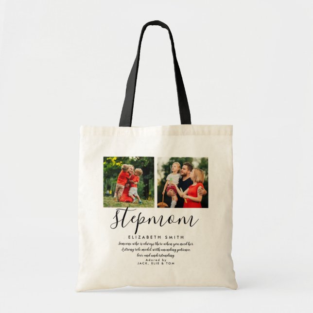 Bolsa Tote Saco de compras com citação do roteiro da madrasta (Frente)