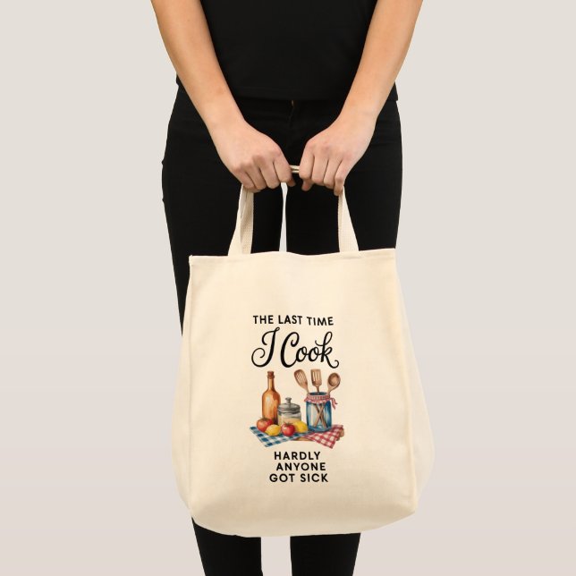 Bolsa Tote Saco de Compras com Citação Engraçada (Frente (produto))