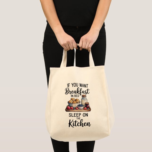 Bolsa Tote Saco de Compras com Citação Engraçada (Frente (produto))