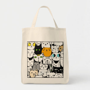 Bolsa Tote Saco de compras com gatos