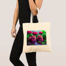 Bolsa Tote Saco de Compras com Ilustração de Gato