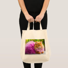 Bolsa Tote Saco de Compras com Ilustração de Gato