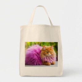 Bolsa Tote Saco de Compras com Ilustração de Gato