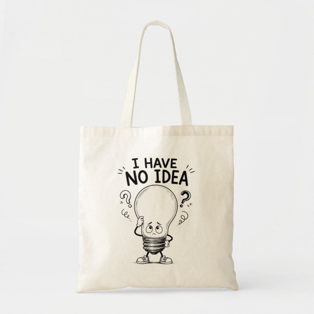 Bolsa Tote Saco de Compras com Lâmpada Divertida 'Não Tenho a (Frente)