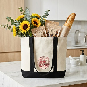Bolsa Tote Saco de Compras com Logotipo do Nome do Corretor d