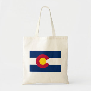 Bolsa Tote Saco de compras da bandeira do estado do Colorado