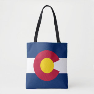 Bolsa Tote Saco de compras da bandeira do estado do Colorado