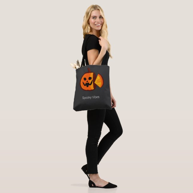 Bolsa Tote Saco de Compras de Abóbora Geométrica (No(a) Modelo)