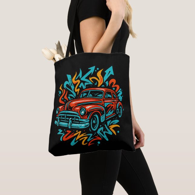 Bolsa Tote Saco de Compras de Arte Urbana (Close Up)