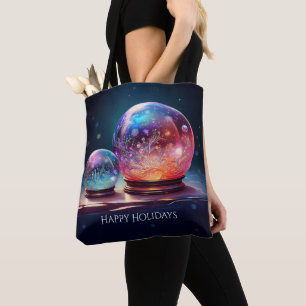 Bolsa Tote Saco de Compras de Férias Crystal Snowballs