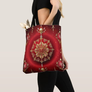 Bolsa Tote Saco de Compras de Festa com Enfeites Decorativos 
