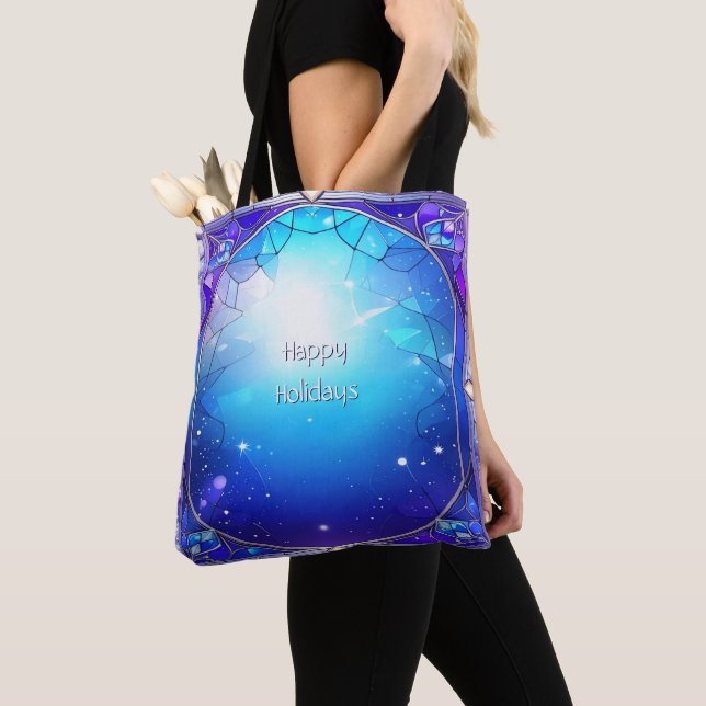 Bolsa Tote Saco de Compras de Festa com Vidro Pintado Moderno (Close Up)